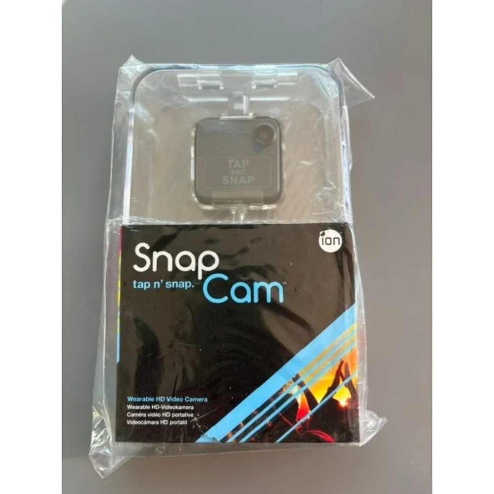 iON SnapCam Wearable HD Video Camera Black 1045 Wi-Fi Bluetooth Splashproof NEW